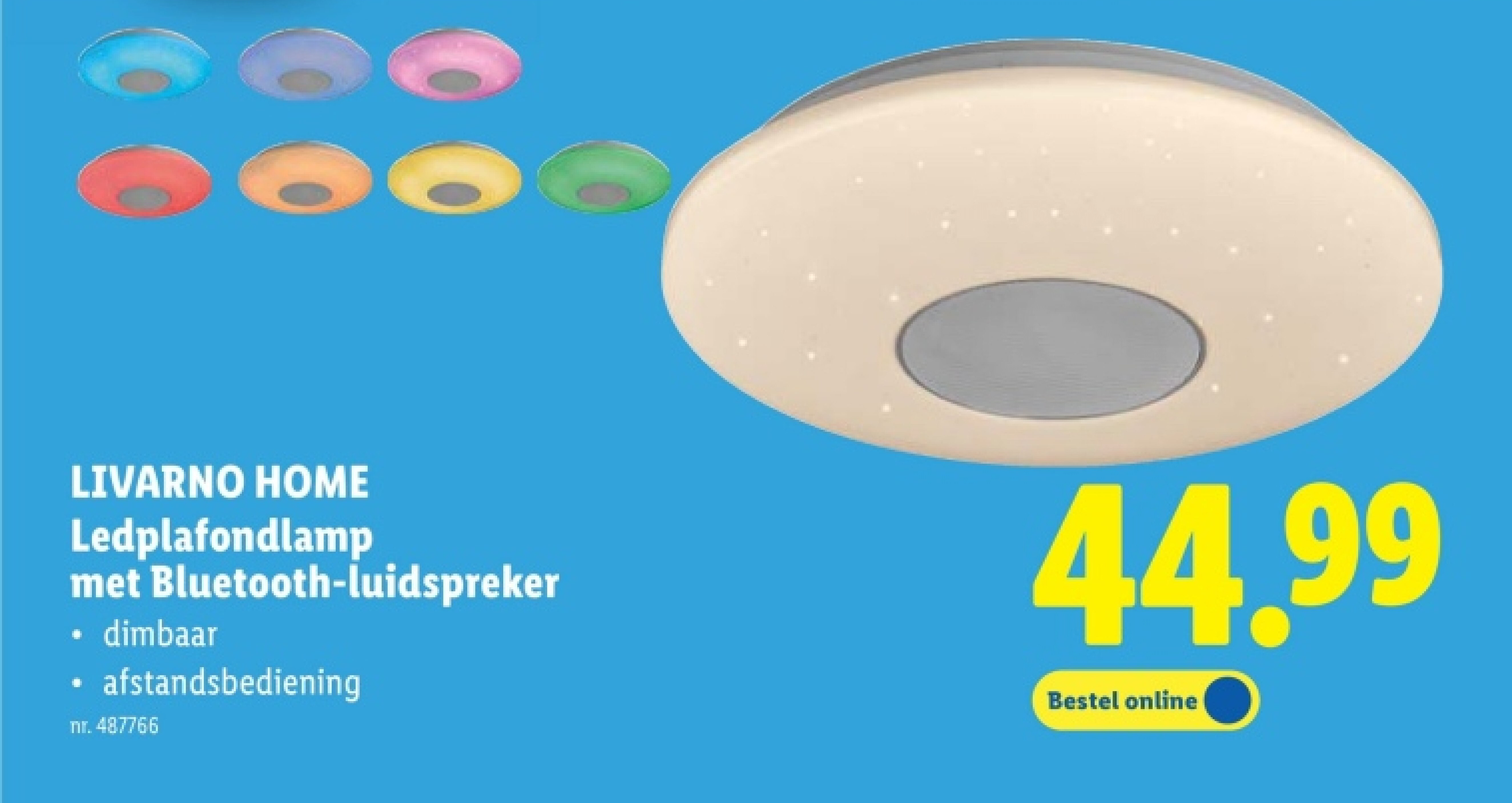 Ledplafondlamp met Bluetooth-luidspreker