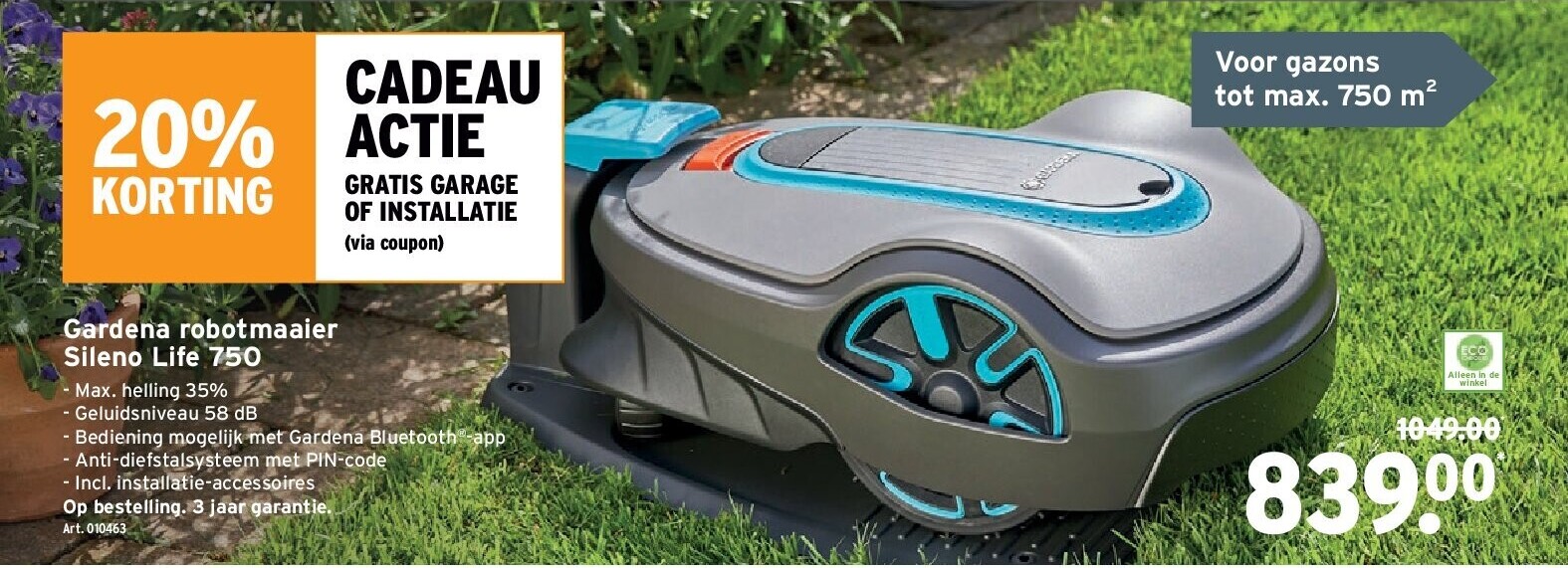 Gardena robotmaaier Sileno Life 750