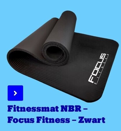 Fitnessmat NBR – Focus Fitness – Zwart