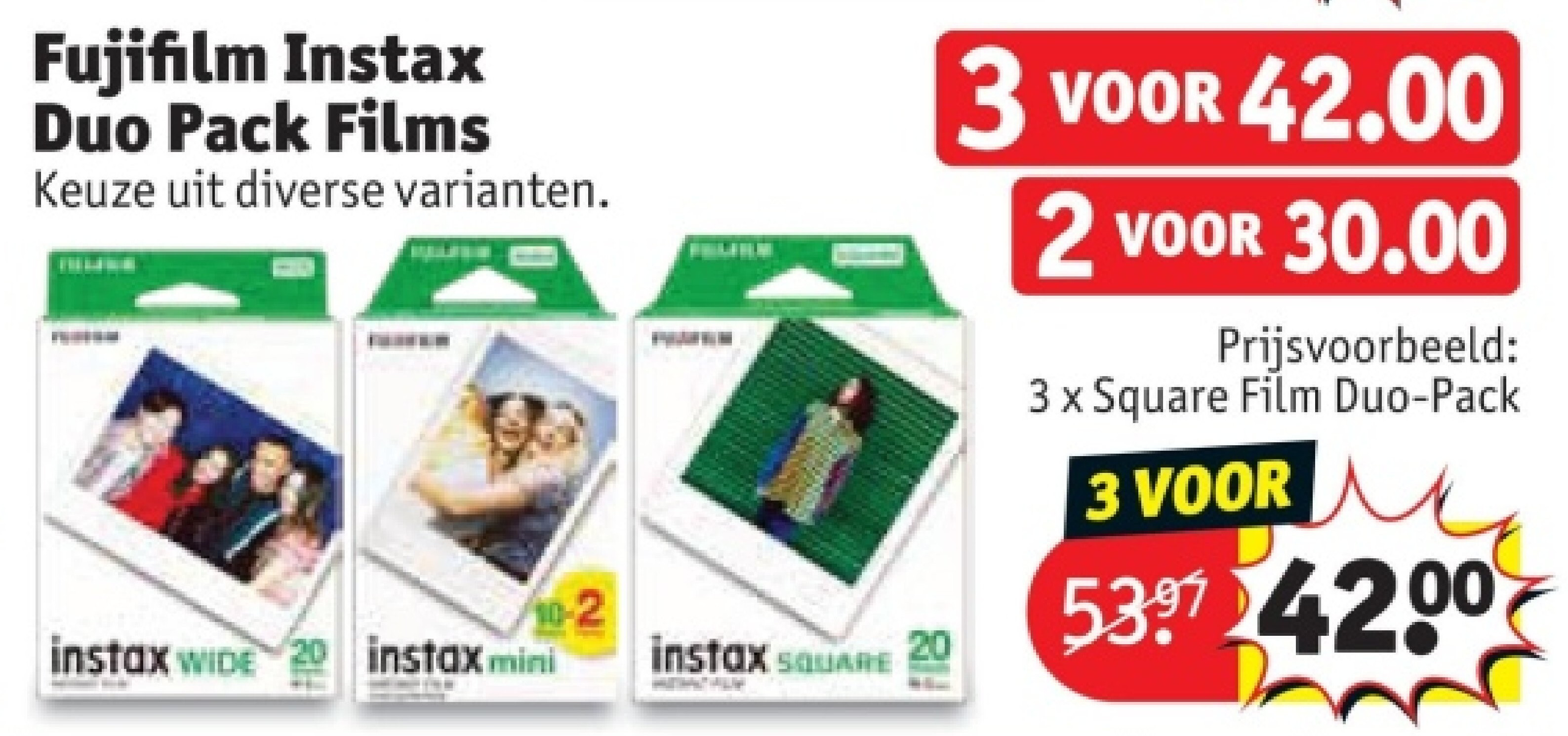 Fujifilm Instax Duo Pack Films