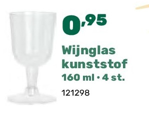 Wijnglas kunststof 160 ml • 4 st.