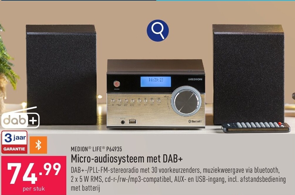 Micro-audiosysteem met DAB+