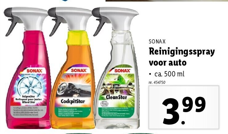 Reinigingsspray voor auto
