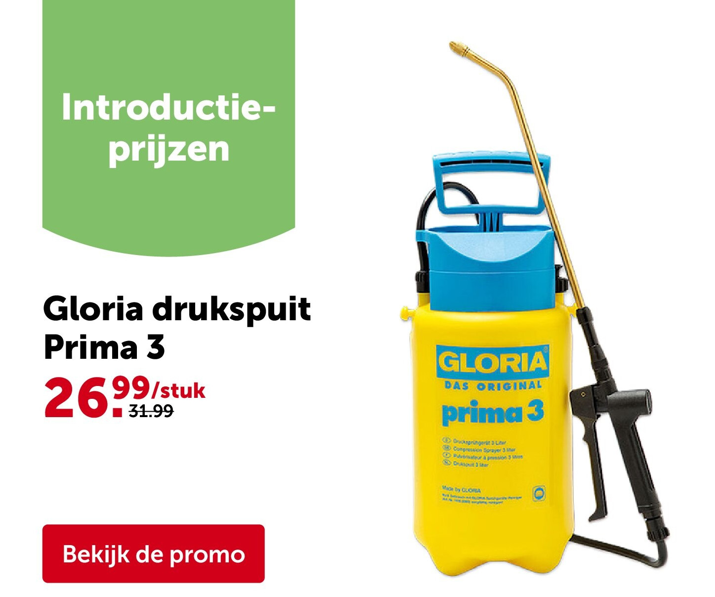 Gloria drukspuit Prima 3