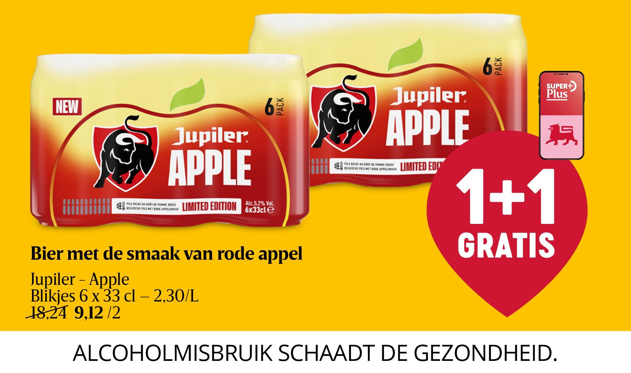 Bier met de smaak van rode appel