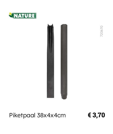 vijver H14cmx2m Piketpaal 38x4x4cm