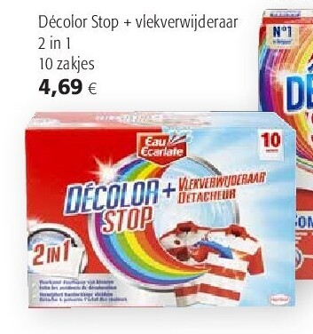 Eau Ecarlate Décolor Stop + vlekverwijderaar 2 in 1 10 zakjes