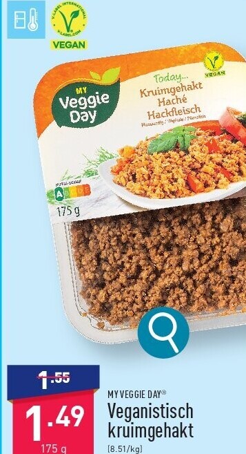 Veganistisch kruimgehakt