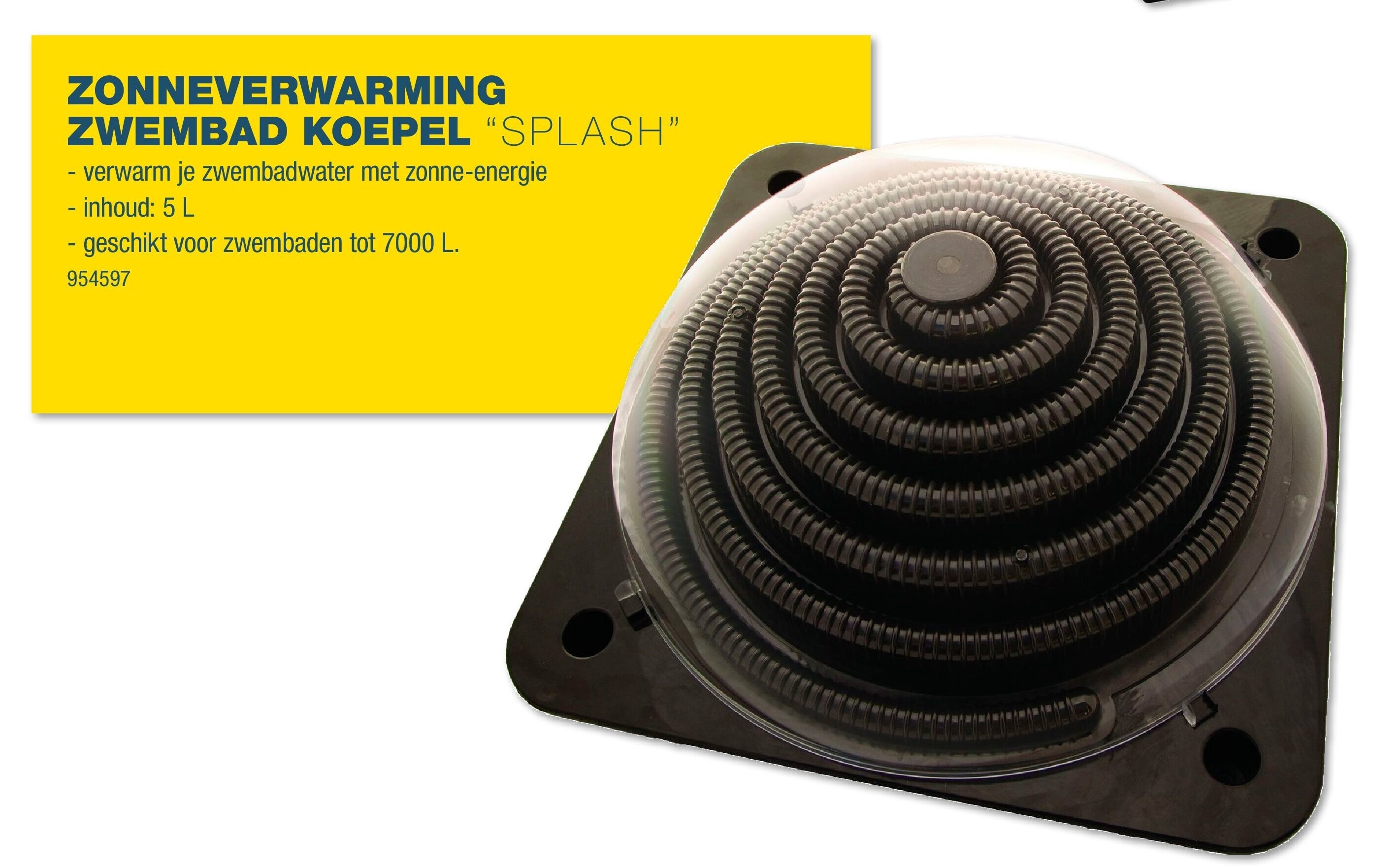 ZONNEVERWARMING ZWEMBAD KOEPEL “SPLASH”
