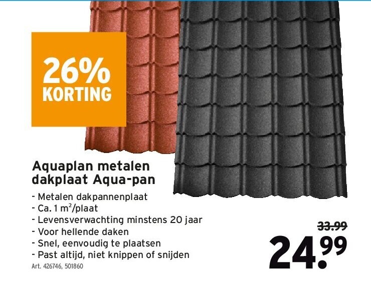 Aquaplan metalen dakplaat Aqua-pan