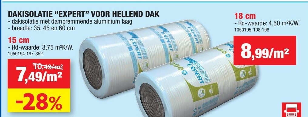 DAKISOLATIE “EXPERT” VOOR HELLEND DAK