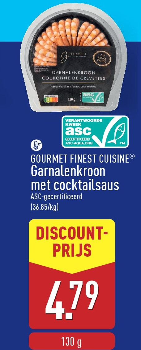 Garnalenkroon met cocktailsaus