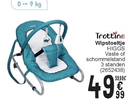 Wipstoeltje HIGGS Vaste of schommelstand 3 standen