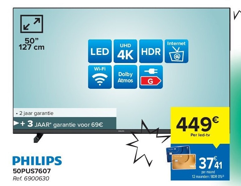 Phlips 50PUS7607 UHD 4K LED Tv