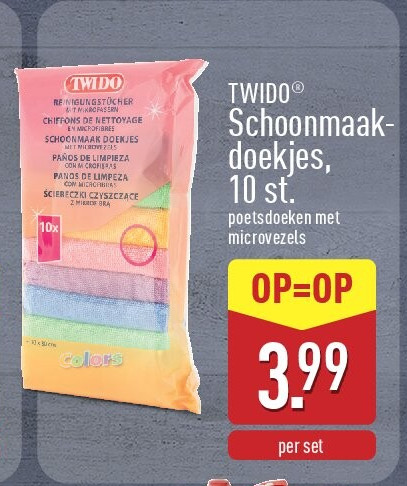 Schoonmaak- doekjes, 10st.