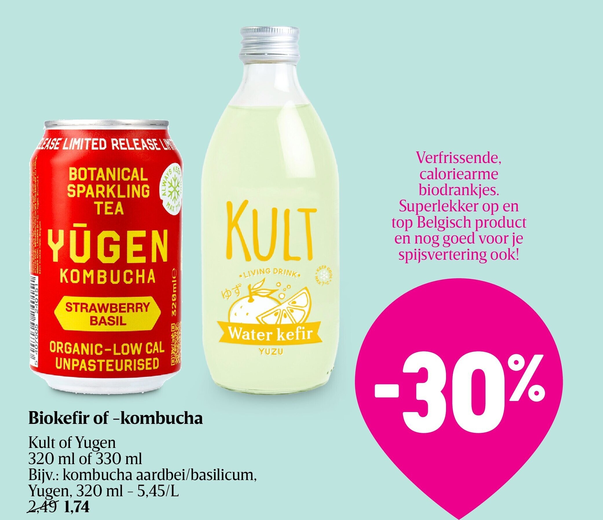 Biokefir of -kombucha