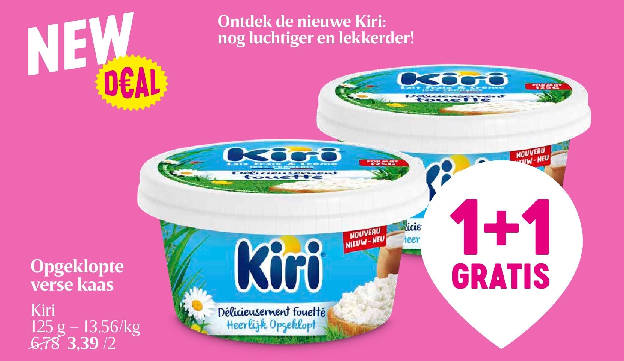 Opgeklopte verse kaas