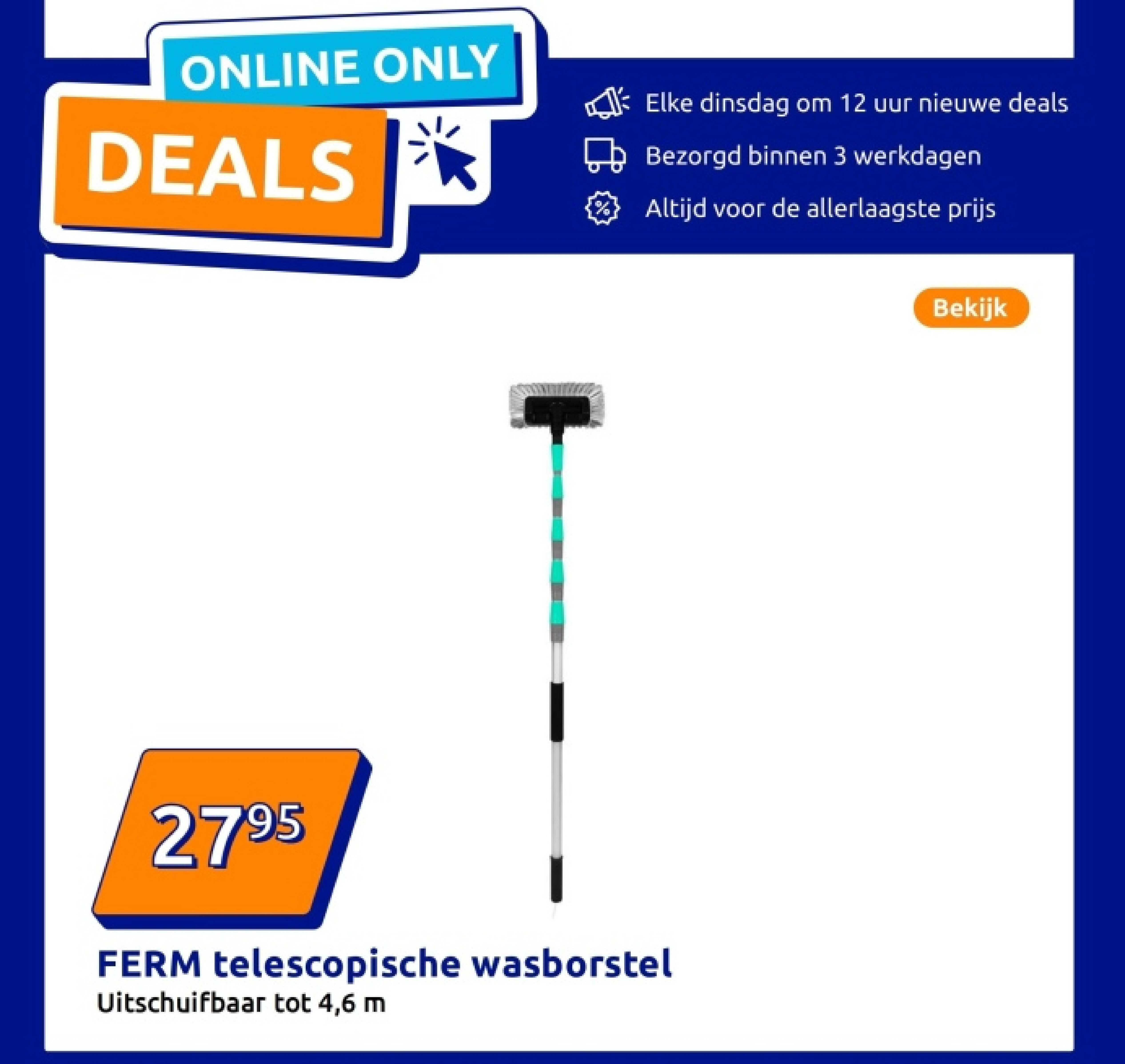 FERM telescopische wasborstel