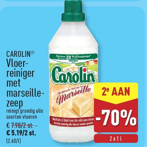 Vloer reiniger met marseille zeep