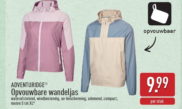 Opvouwbare wandeljas