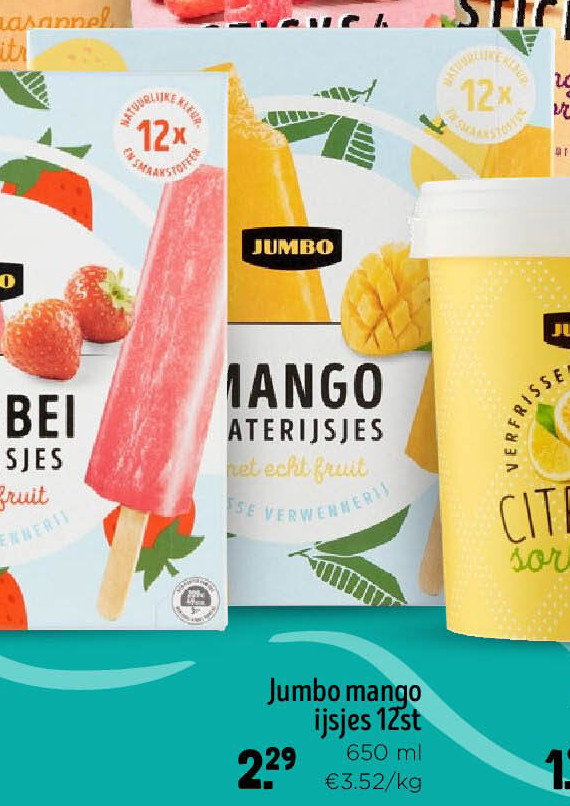 Jumbo mango ijsjes 12st 650 ml
