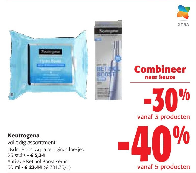 Neutrogena Hydro Boost Aqua reinigingsdoekjes 25 stuks