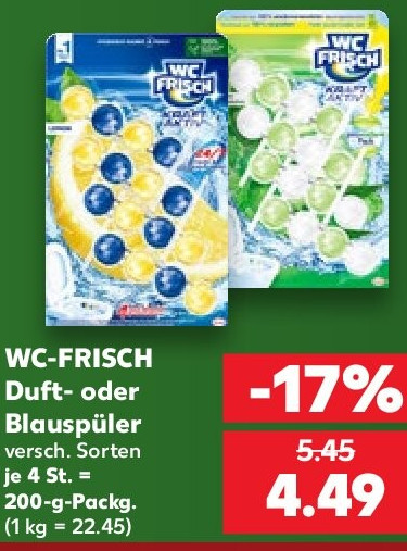 WC-FRISCH Duft- oder Blauspüler, 200-g-Packung