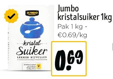 Jumbo kristalsuiker 1kg