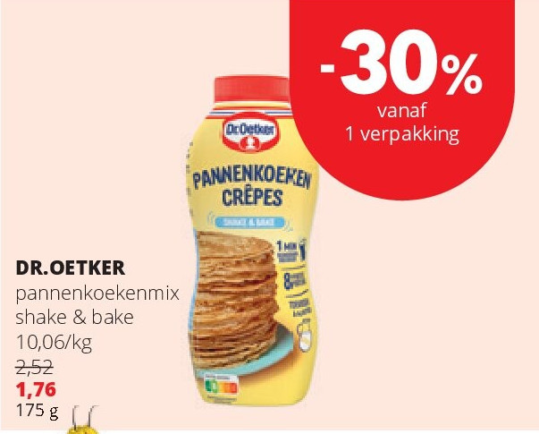 DR.OETKER pannenkoekenmix shake & bake 10,06/kg