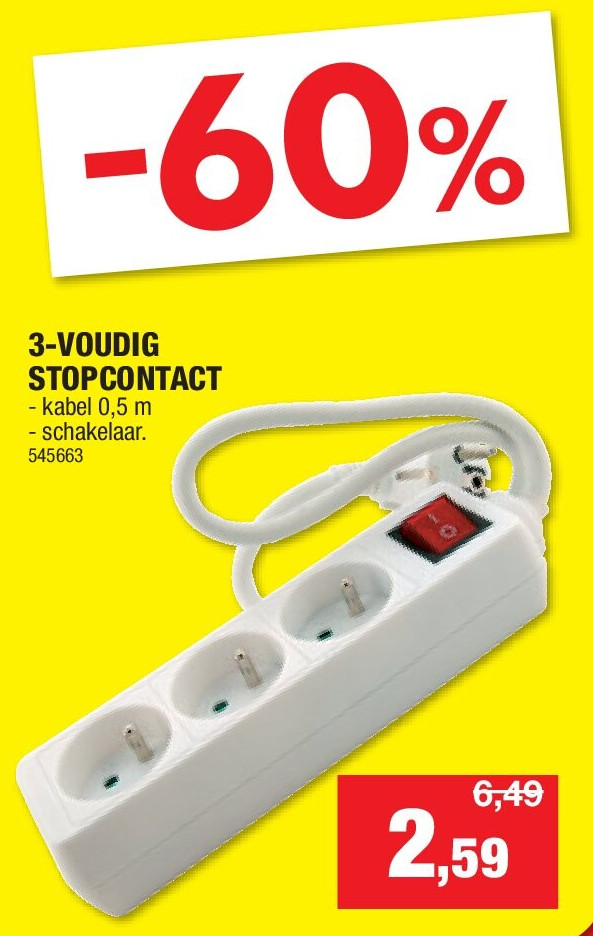 3-VOUDIG STOPCONTACT