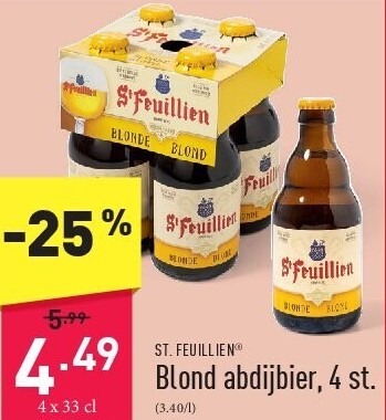Blond abdijbier, 4st.