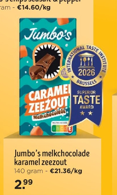 Jumbo’s melkchocolade karamel zeezout