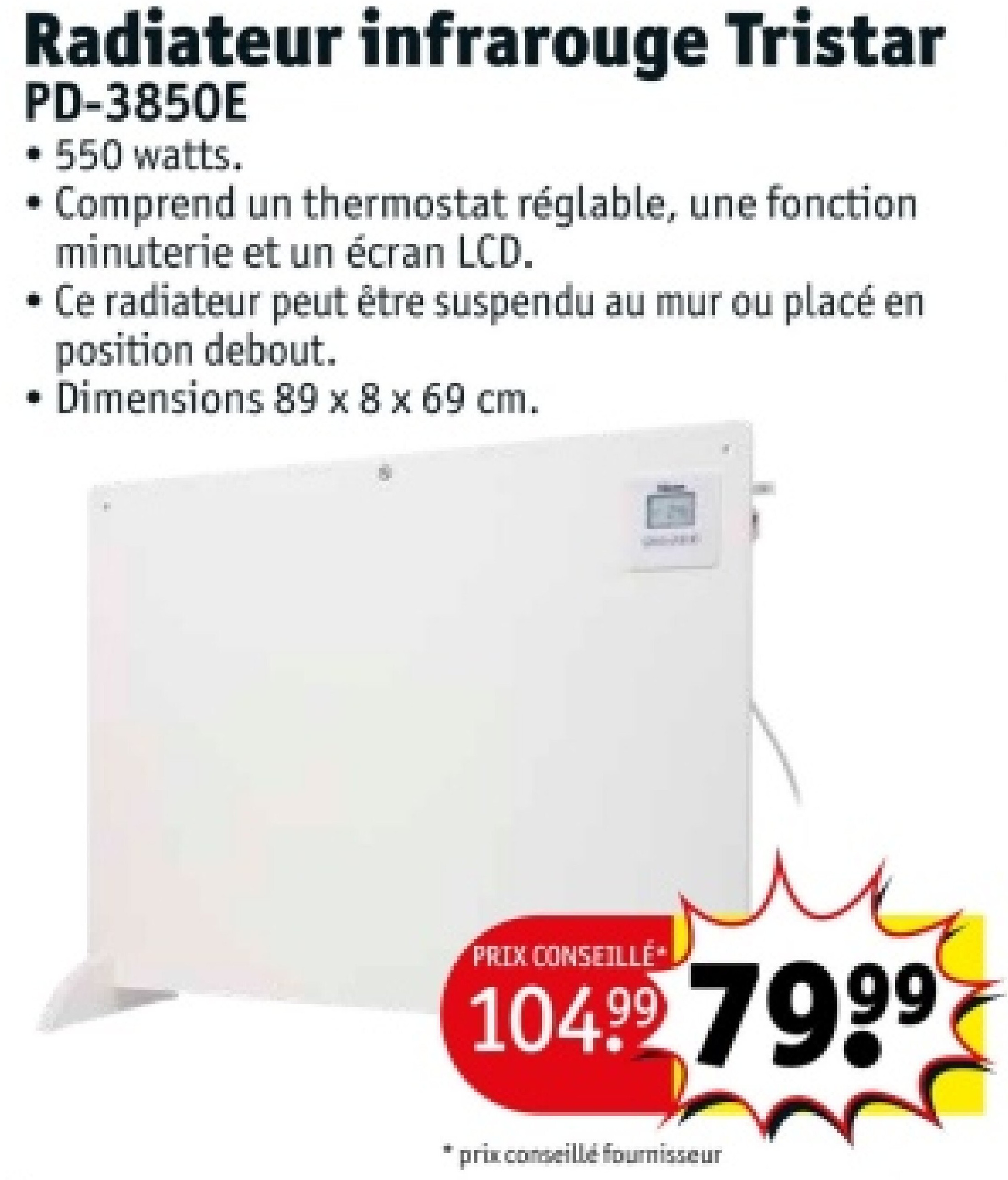 Radiateur infrarouge Tristar PD-3850Е