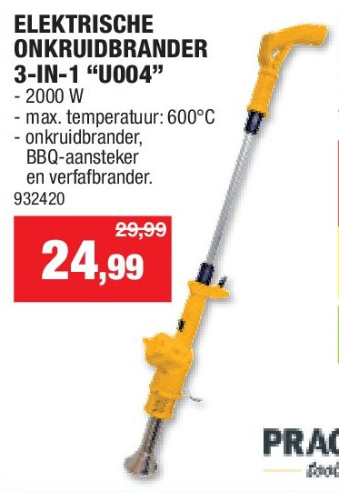 ELEKTRISCHE ONKRUIDBRANDER 3-IN-1 “U004”