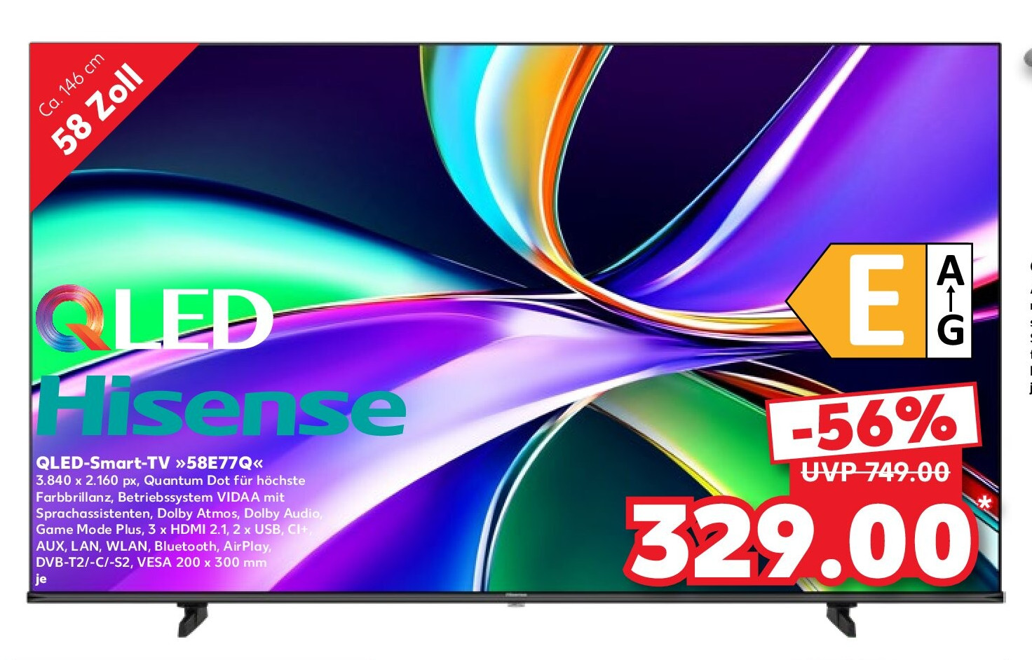 QLED-Smart-TV »58E77Q«