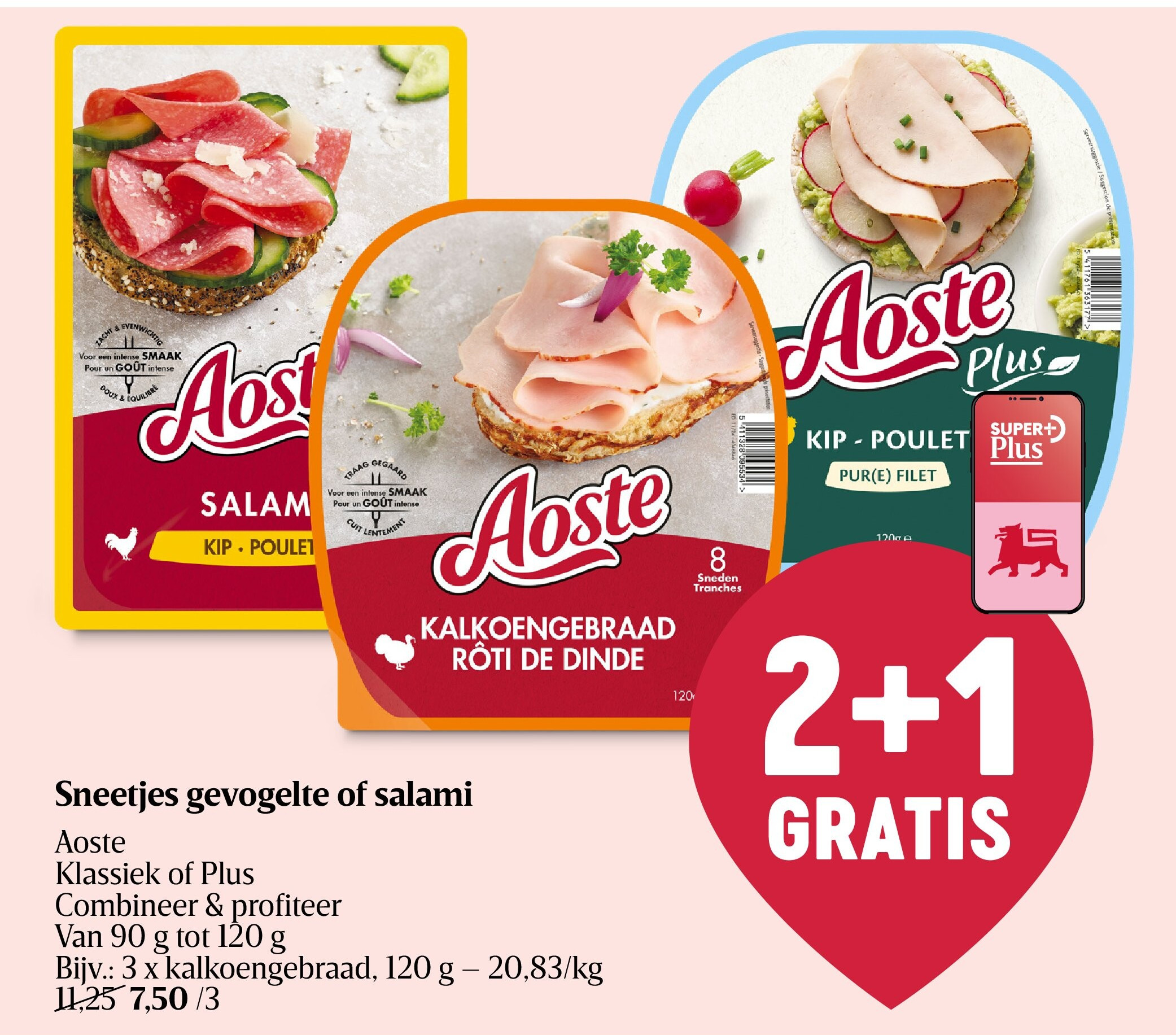 Tranches de volaille ou salami