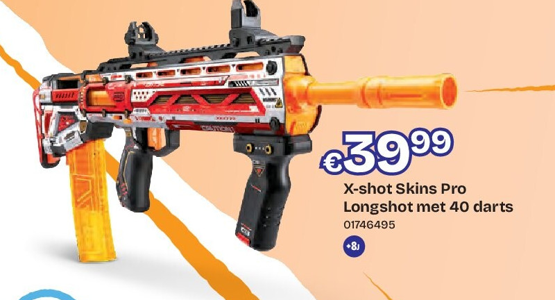 X-shot Skins Pro Longshot met 40 darts