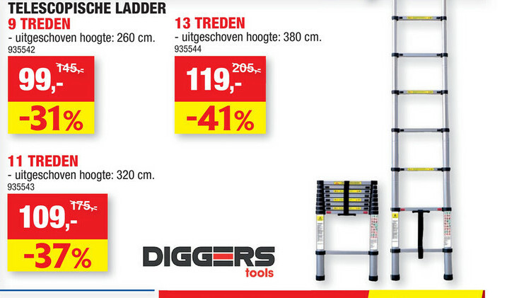 TELESCOPISCHE LADDER 9 TREDEN