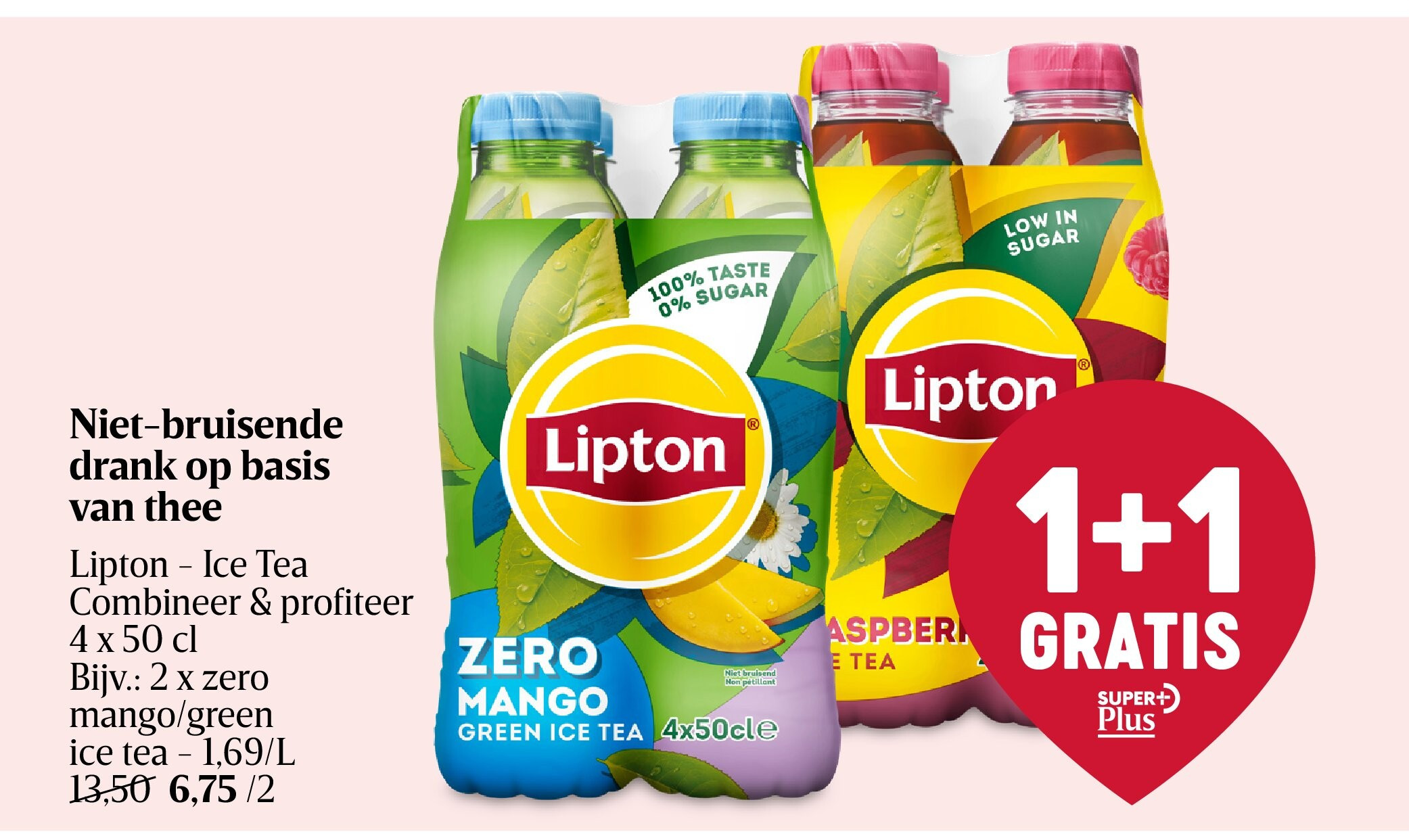 Niet-bruisende drank op basis van thee