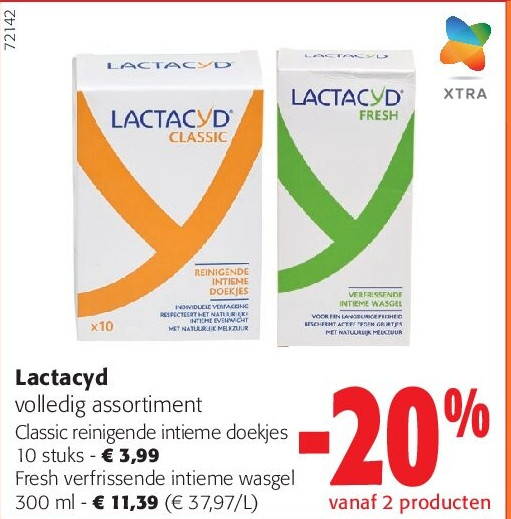 Lactacyd Classic reinigende intieme doekjes 10 stuks