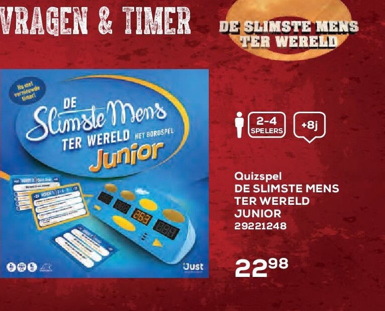 Quizspel DE SLIMSTE MENS TER WERELD JUNIOR