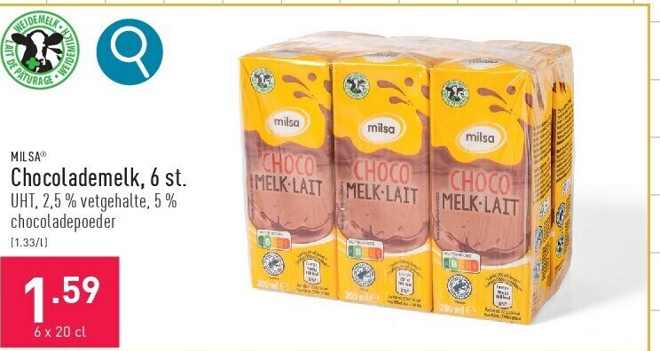Chocolademelk, 6st.