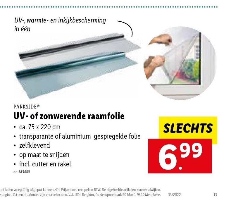 UV- of zonwerende raamfolie