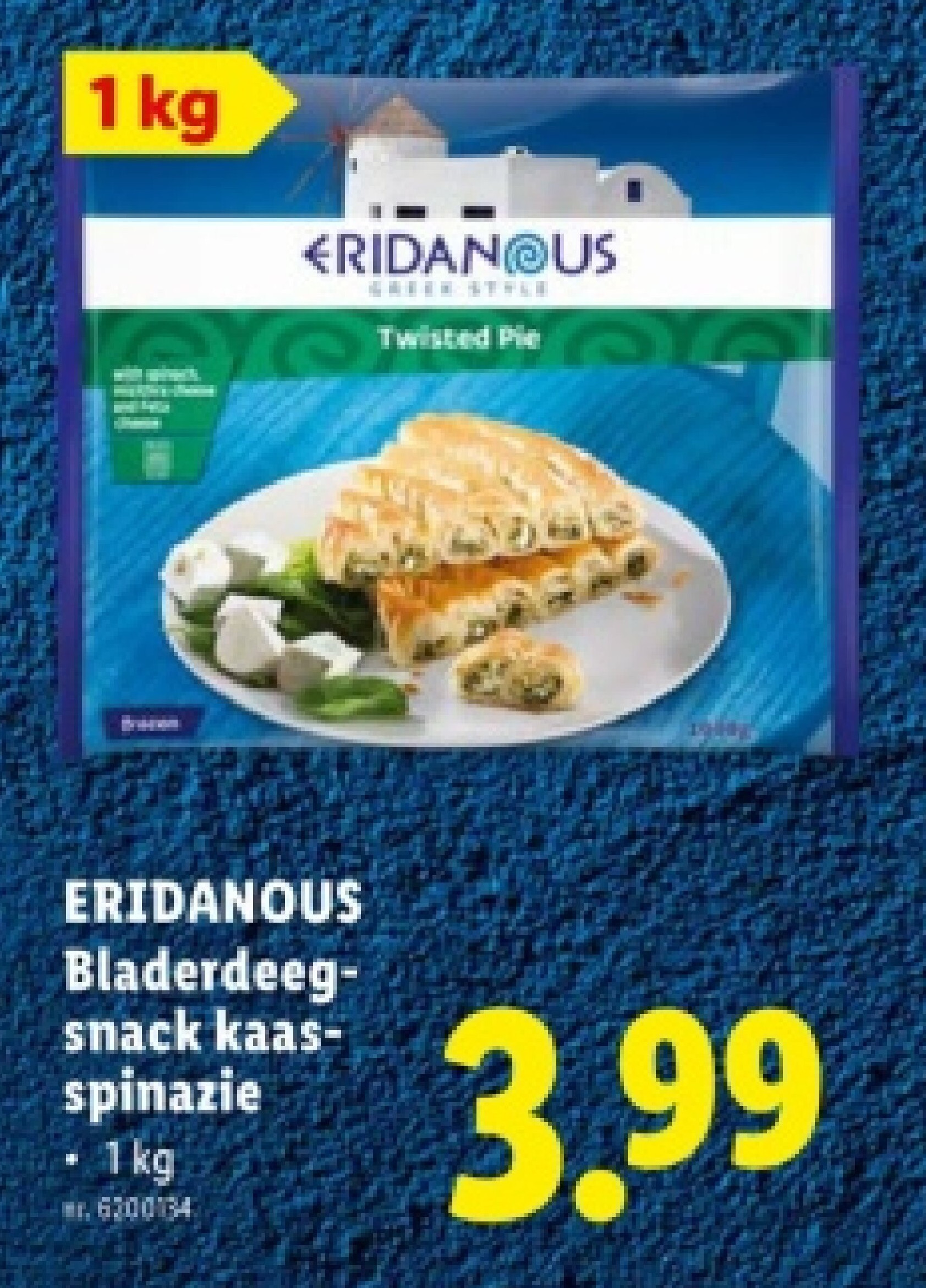 Bladerdeegsnack kaasspinazie