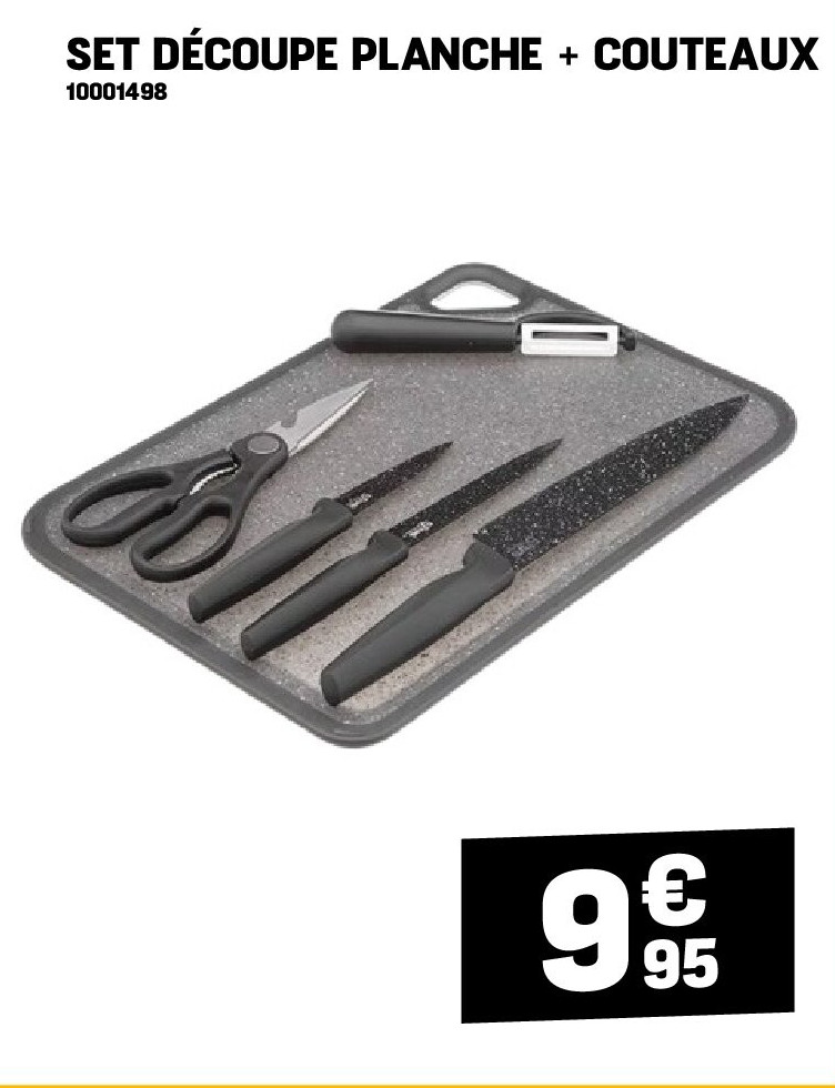 SET DÉCOUPE PLANCHE + COUTEAUX
