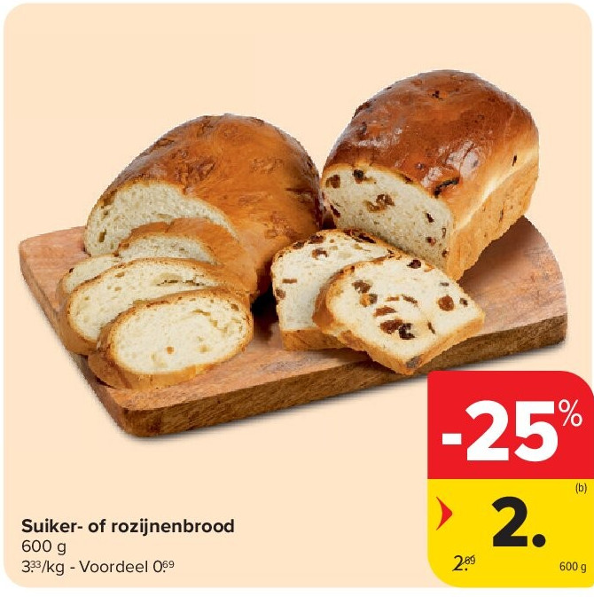 Suiker- of rozijnenbrood