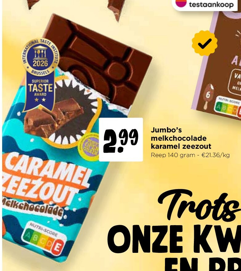 Jumbo’s melkchocolade karamel zeezout