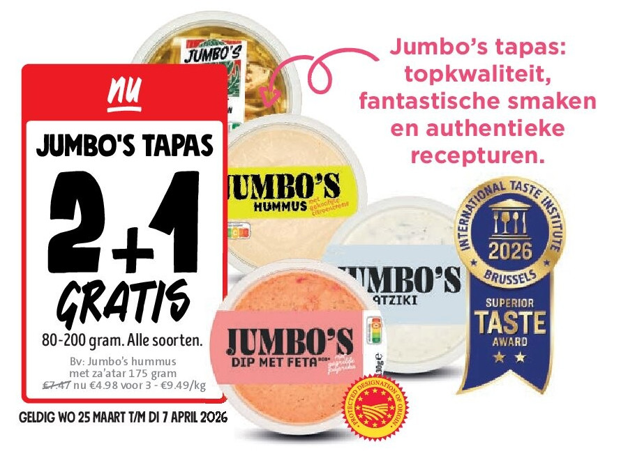 Jumbo’s hummus met za’atar 175 gram