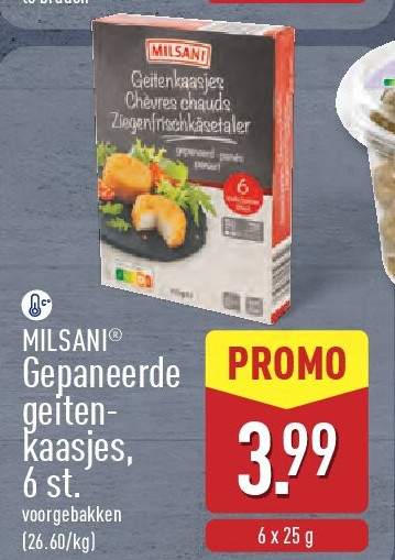 Gepaneerde geitenkaasjes, 6st.