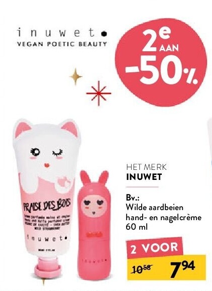 Wilde aardbeien hand- en nagelcrème 60 ml